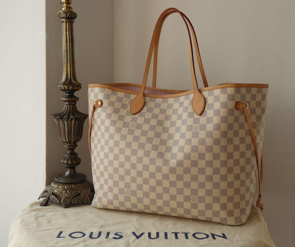 Louis Vuitton Neverfull GM in Damier Azur GM with Rose Ballerine