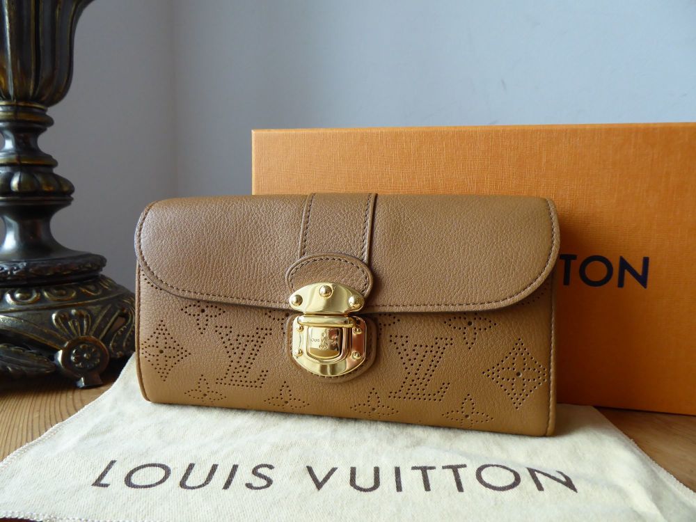 Louis Vuitton Iris Continental Flap Wallet in Caramel Mahina