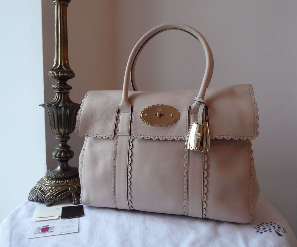 Mulberry Cookie Bayswater in Pebbled Beige Soft Matte Leather