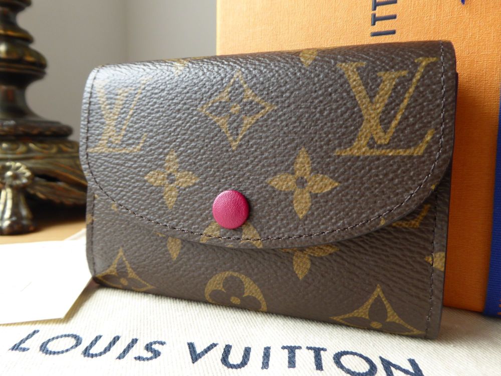 Auth Louis Vuitton Rosalie Coin Purse Monogram Canvas Fuchsia