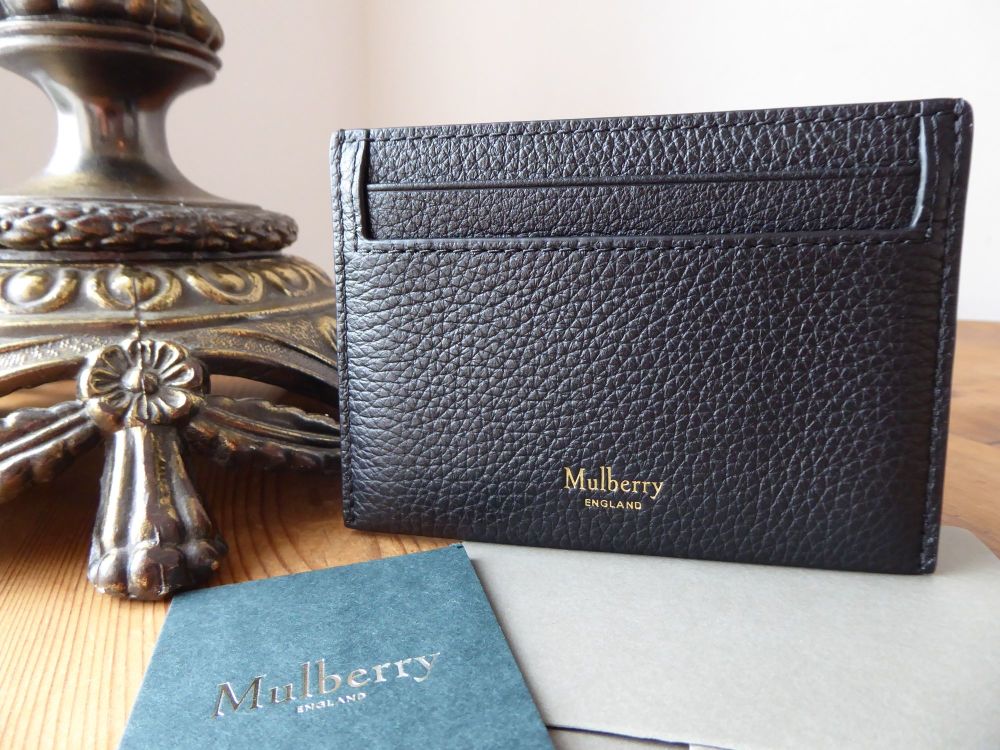 Mulberry Heritage Credit Card Slip Holder in Black Small Classic Grain - New* - SOLD