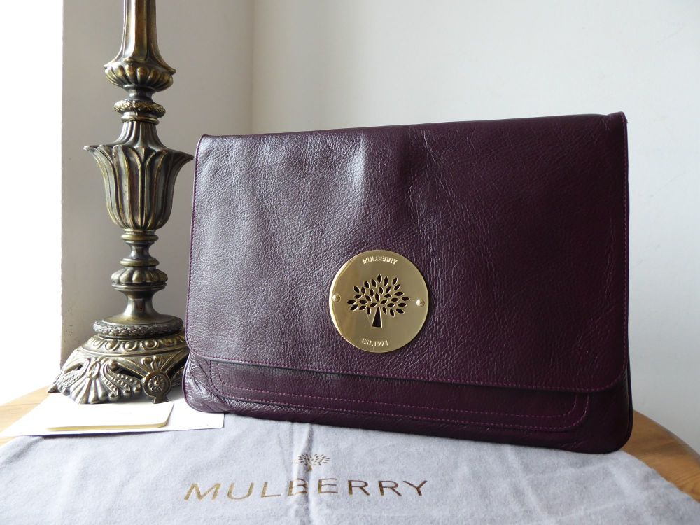 Mulberry Daria Laptop and Document Sleeve Case Holder in Oxblood Soft Spongy Leather - SOLD