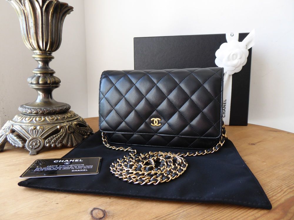 Chanel Classic WOC Wallet On Chain In Black Caviar Leather With Shiny Gold  Hardware SOLD