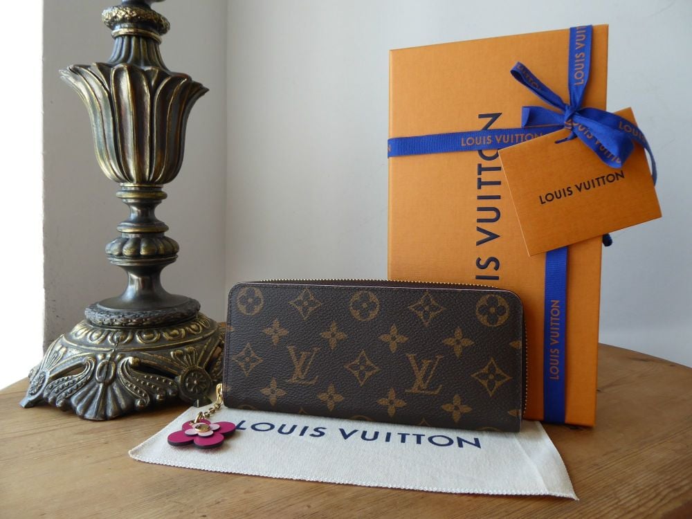 Louis Vuitton Monogram Clemence Wallet with Rose Ballerine