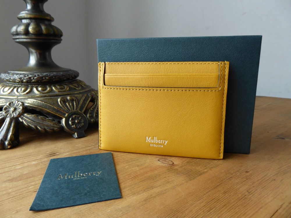 Mulberry Credit Card Slip Holder in Gold Ochre Silky Calf Leather - SOLD
