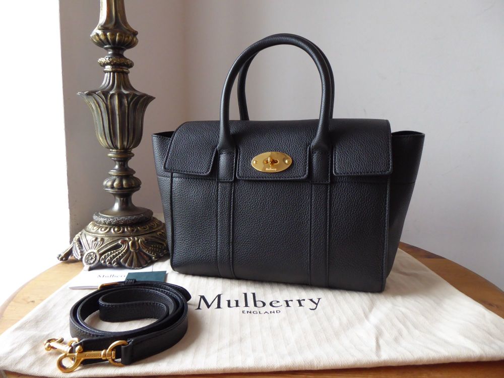 Mulberry Small Bayswater in Black Small Classic Grain - SOLD
