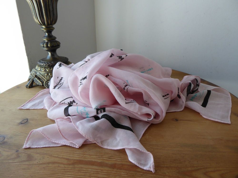 Alexander McQueen McQ Razor Print Large Square Scarf Wrap in Baby Pink Modal  - SOLD
