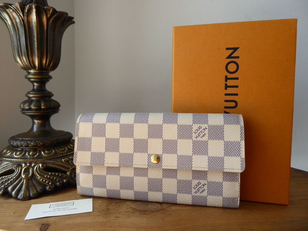 Louis Vuitton Sarah Continental Purse Wallet in Damier Azur - SOLD