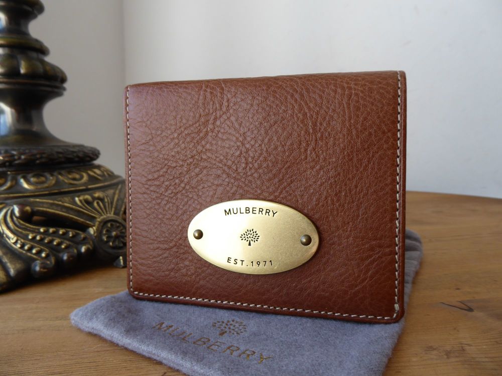 Mulberry ID Small Purse Wallet in Oak Natural Vegetable Tanned Leather with Brass Hardware - SOLD