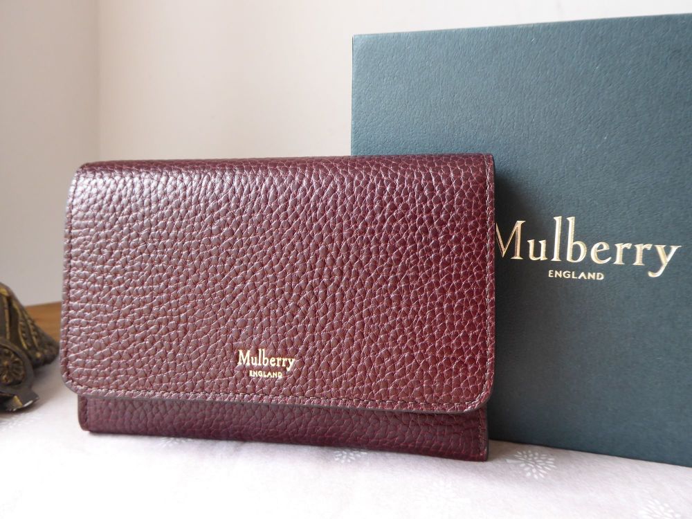 Mulberry Continental Key Coin Pouch in Oxblood Grain Vegetable Tanned Leather - New - SOLD
