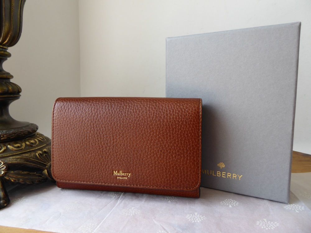 Mulberry Medium Continental Wallet Purse in Oak Grained Vegetable Tanned Leather - SOLD