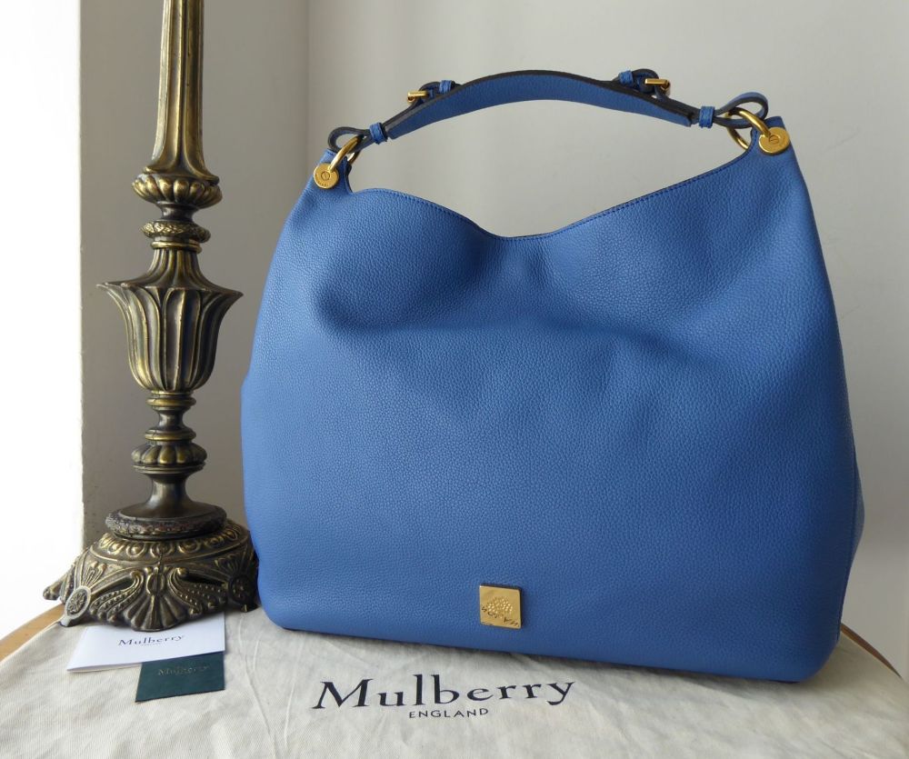 Mulberry Large Freya Hobo in Porcelain Blue Small Classic Grain - SOLD