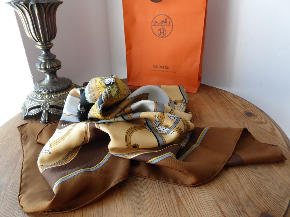 Herm&egrave;s Silk Scarf, George Washingtons Carriage designed by Caty Latham