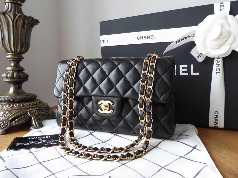 Chanel Classic Small Flap Bag in Black Lambskin with Gold Hardware - SOLD