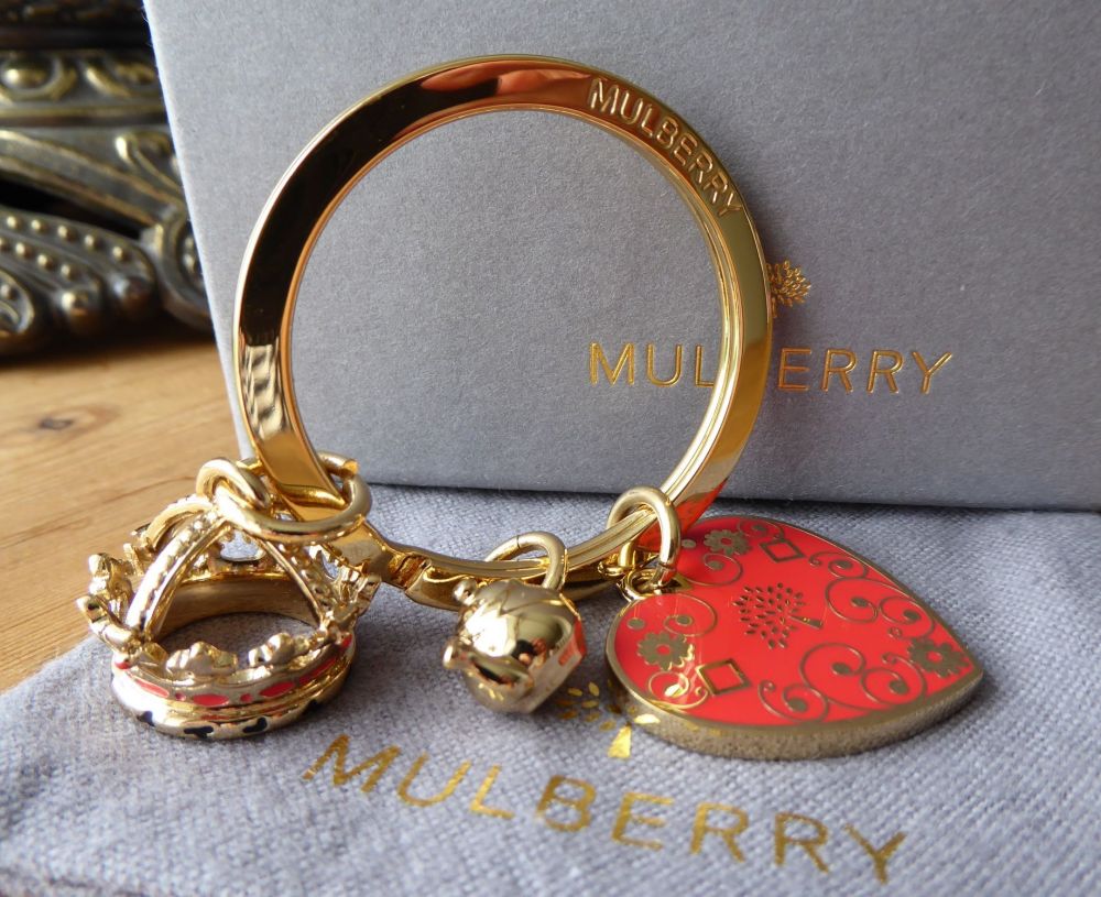 Mulberry Margaret Royal Love Tea & Cake Collection Giant Key Ring Bag Charm - SOLD