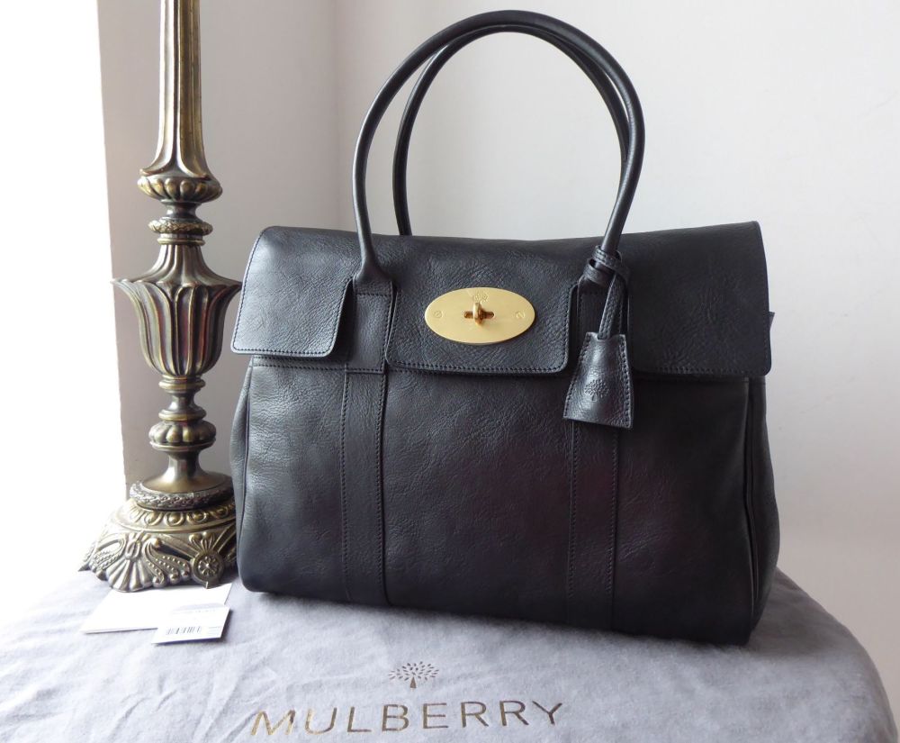 Mulberry Classic Heritage Bayswater in Black Natural Vegetable Tanned Leather - New* - SOLD