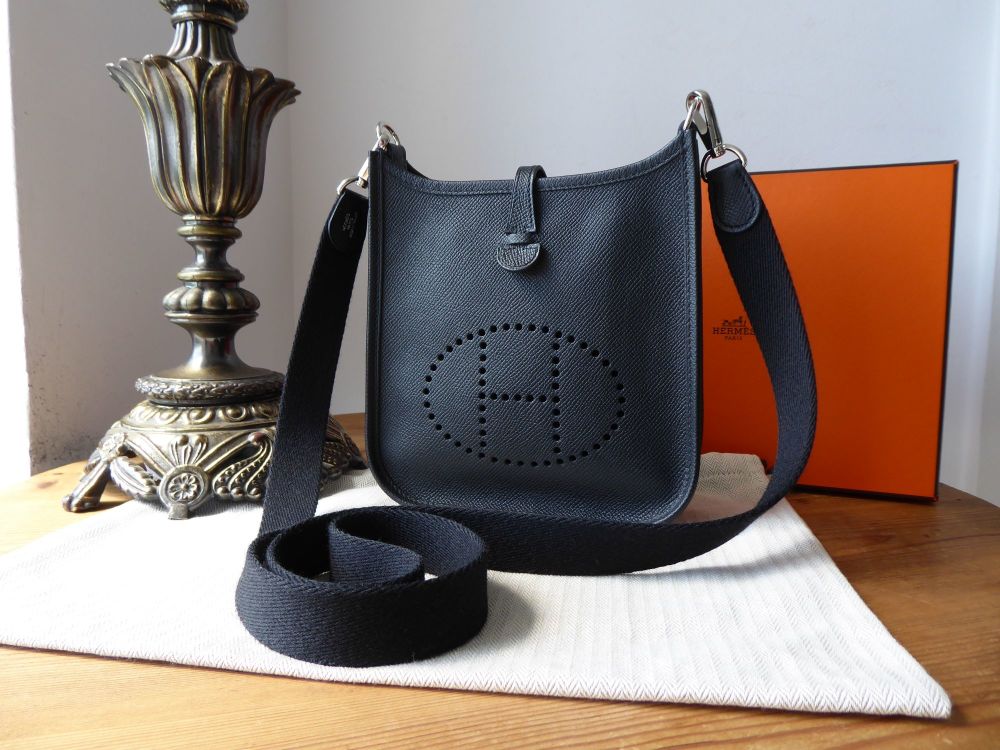 Hermés Evelyne III TPM Mini 16 in Black Supple Epsom Leather with Palladium Silver Hardware  - SOLD