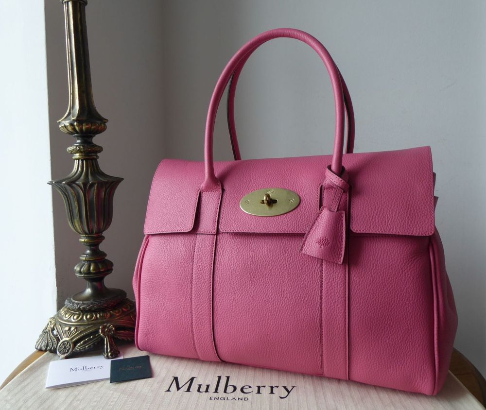 Mulberry Classic Heritage Bayswater in Geranium Pink Small Classic Grain - 