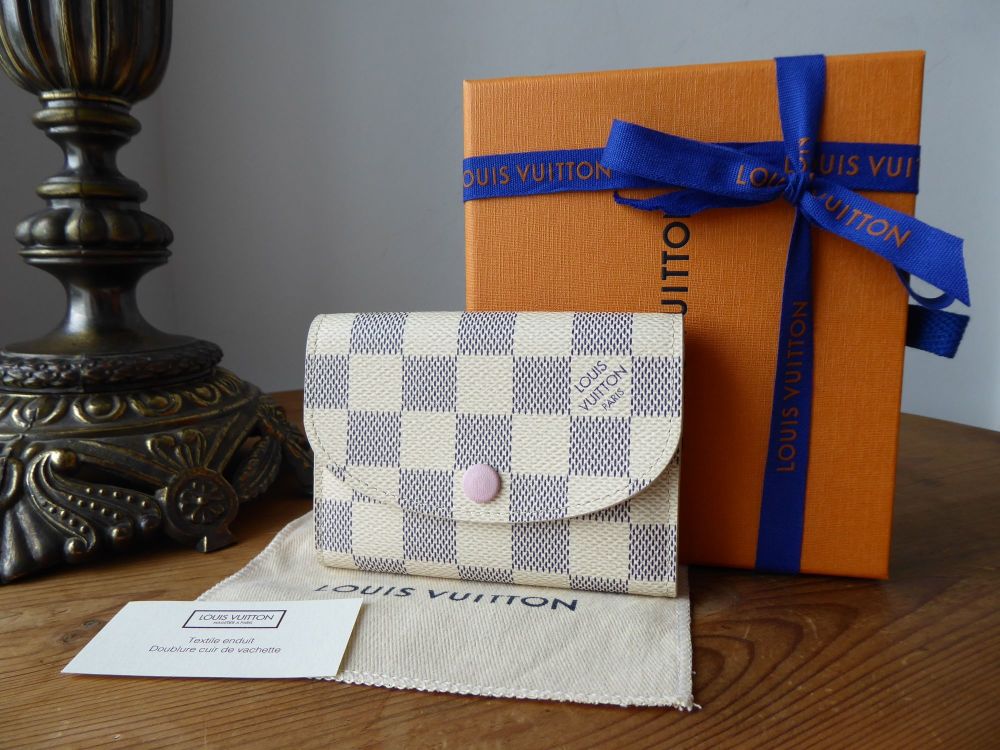 Louis Vuitton Rosalie Coin and Card Purse in Damier Azur Rose Ballerine -  SOLD