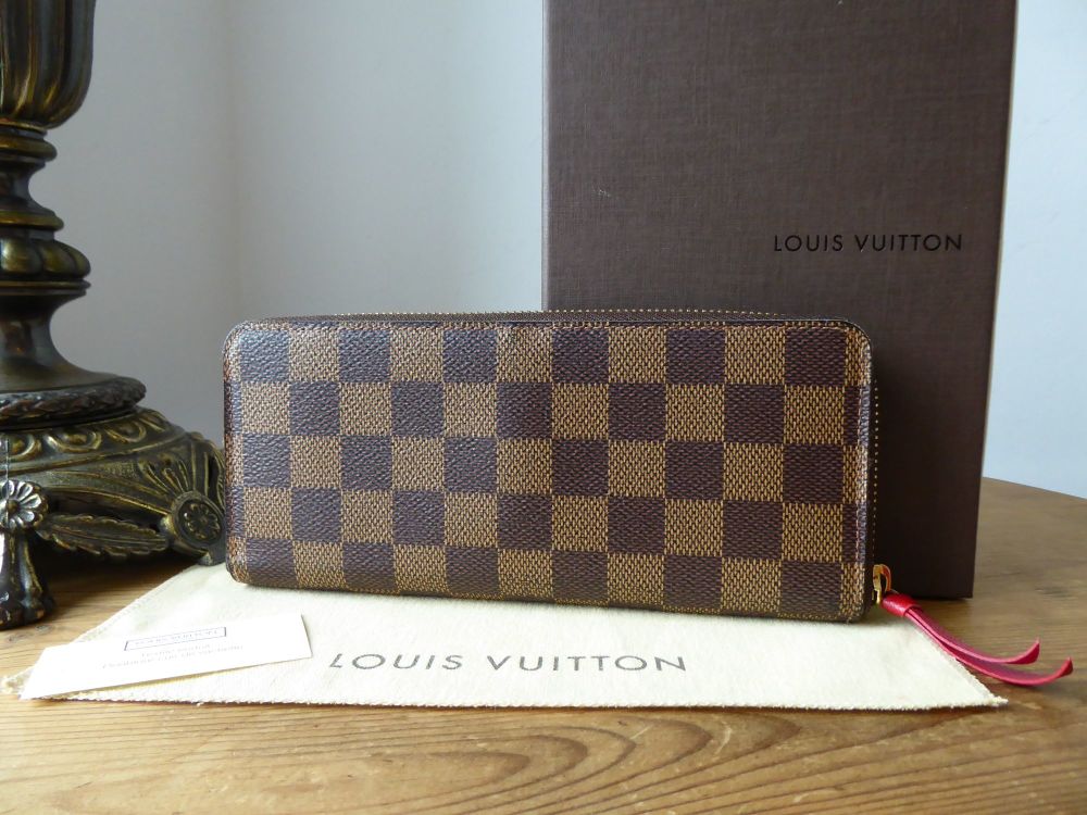 Louis Vuitton Clemence Continental Purse Wallet in Damier Ebene Cherry -  SOLD