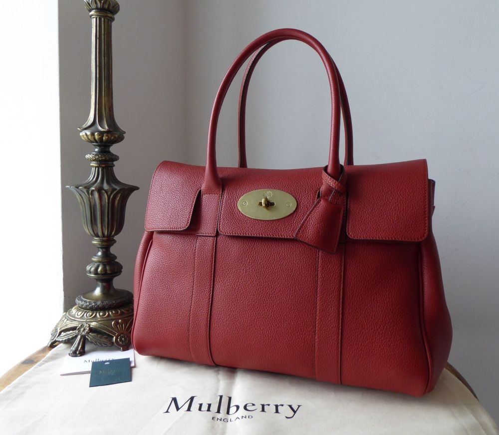 Mulberry Classic Heritage Bayswater in Rust Red Small Classic Grain - SOLD