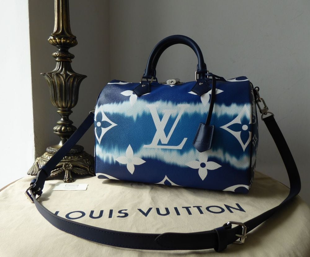 Louis Vuitton Blue LV Escale Speedy Bandoulière 30 For Sale at 1stDibs