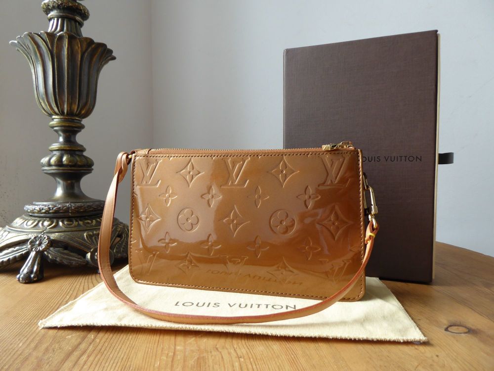 Brown Louis Vuitton Vernis Lexington Pochette Bag