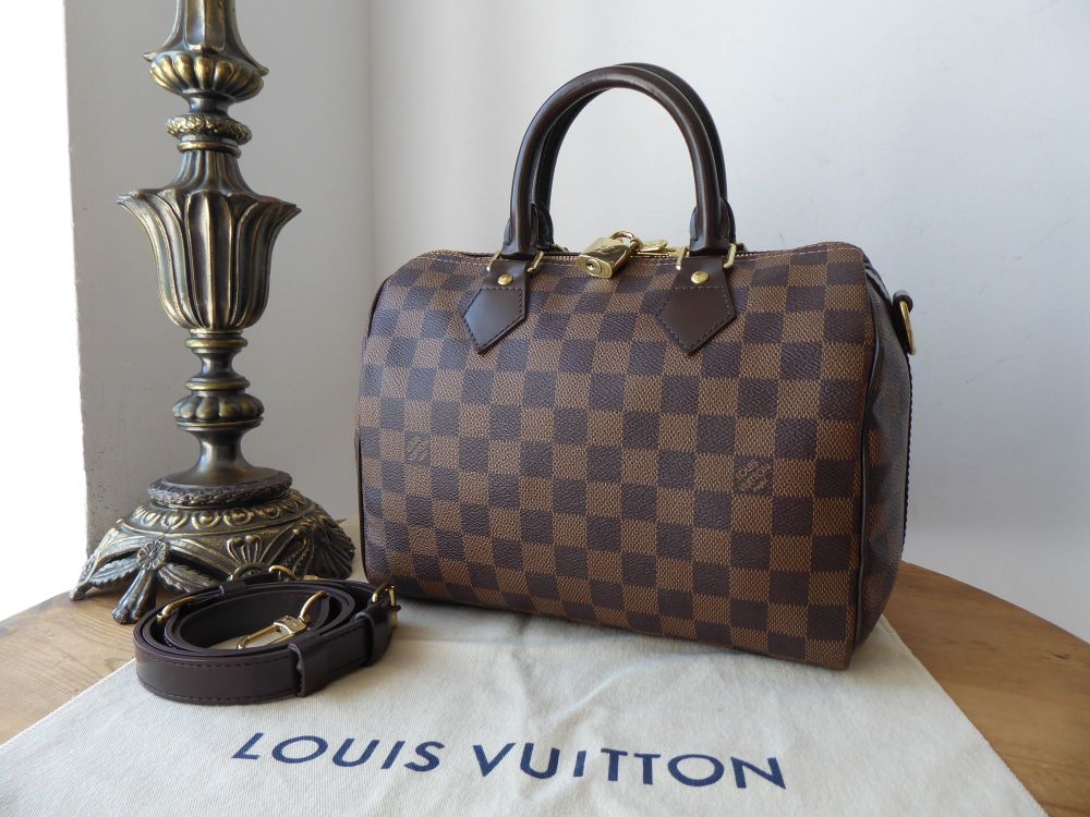 Louis Vuitton Speedy Bandouliere Damier Ebene 25 Brown
