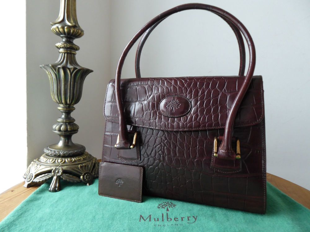 Mulberry Vintage Shoulder Bag in Conker Brown Nile Leather 