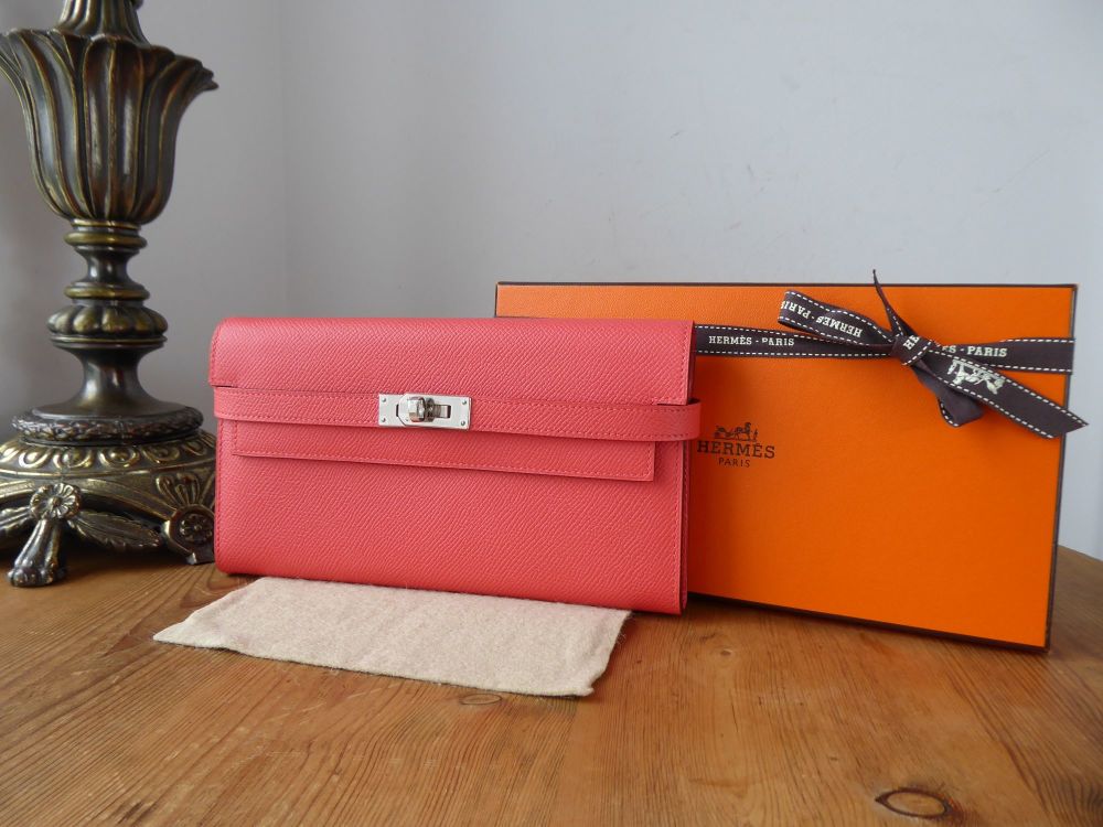 Hermés Kelly Classic Wallet in Rose Jaipur Epsom with Palladium Silver Hardware - SOLD