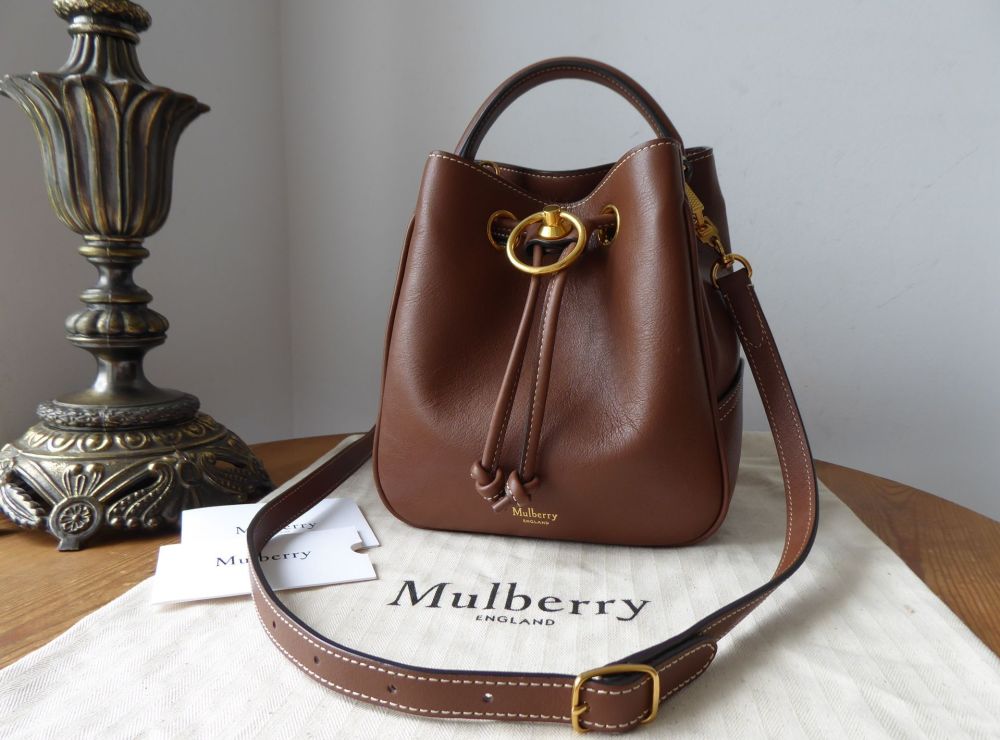 Mulberry Small Hampstead Bucket Bag in Tan Silky Calf Leather - SOLD
