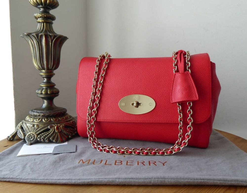 Mulberry Medium Lily in Hibiscus Red Small Classic Grain - SOLD