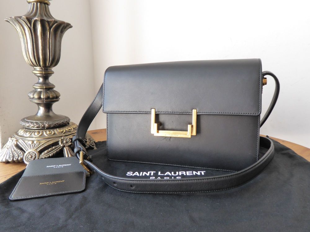 Saint Laurent YSL Sac Lulu in Black Box Calfskin with Antiqued Gold Hardware - SOLD