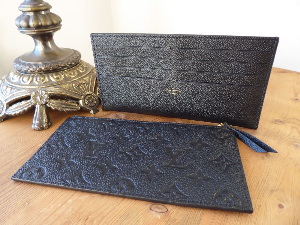 Louis Vuitton Félicie Two Insert Pouches in Calfskin & Monogram Empreinte  Noir - SOLD