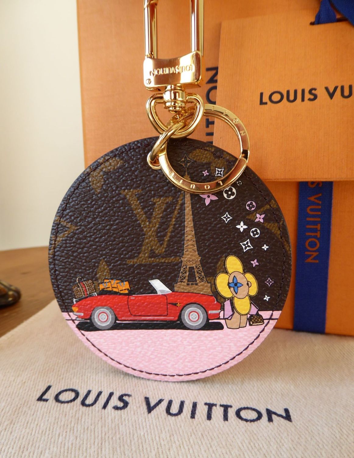 Louis Vuitton Resin Wood Vivienne Jungle Bag Charm Key Holder
