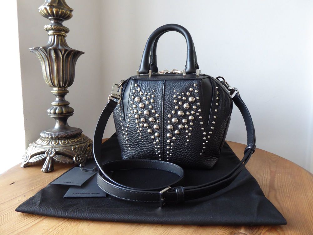 Alexander Wang Mini Emilie in Black Pebbled Calfskin with Antiqued Rhodium Studs - SOLD