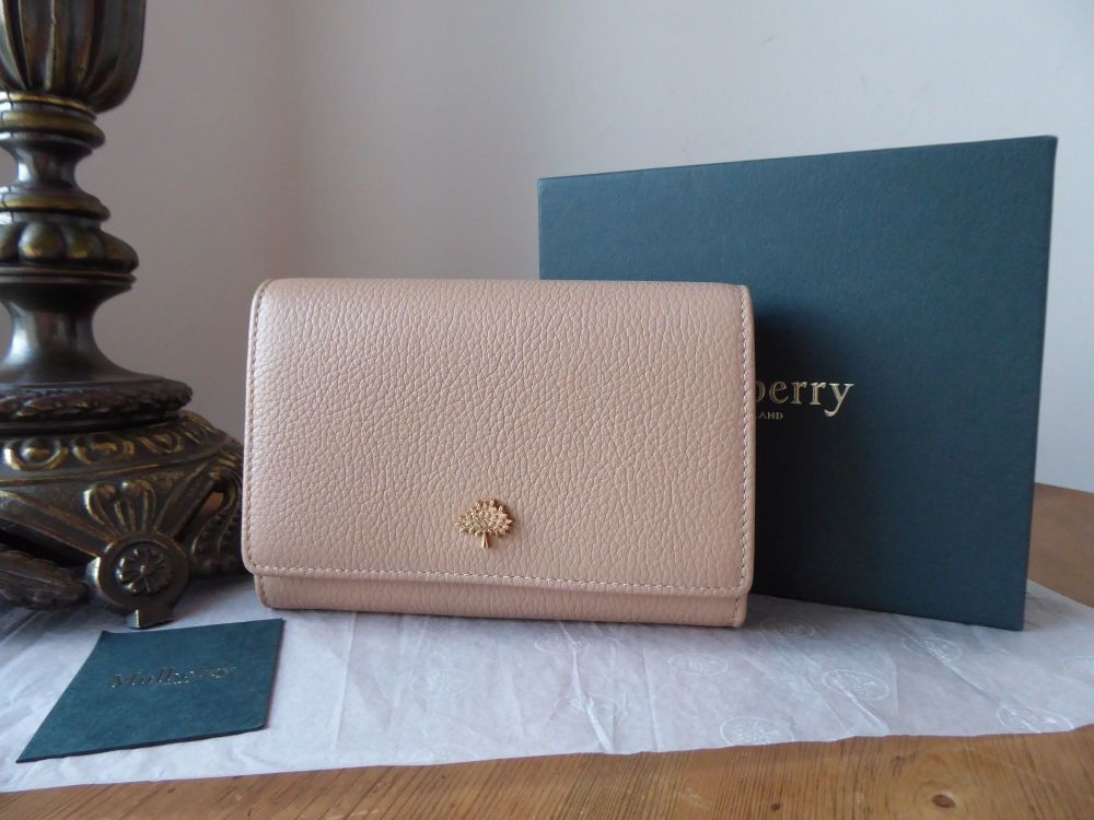 Mulberry Tree French Purse Wallet in Rosewater Small Classic Grain with Gold Hardware - SOLD
