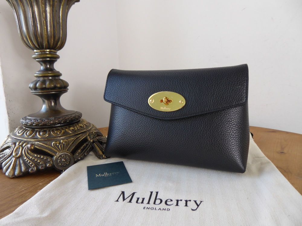 Mulberry Darley Cosmetic Pouch in Black Small Classic Grain - SOLD