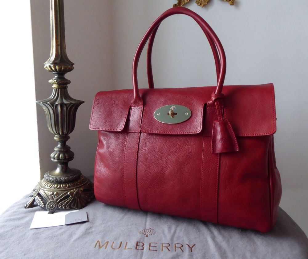 Mulberry Classic Heritage Bayswater in Poppy Red Coloured Vegetable Tannned