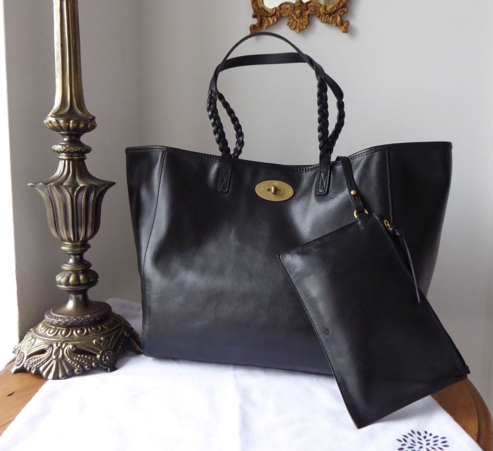 Mulberry Medium Dorset Tote in Black Smooth Touch Nappa Leather 
