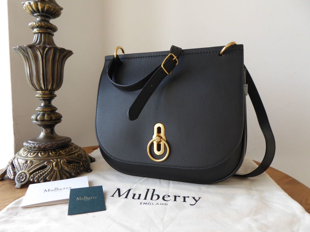Mulberry Amberley Satchel in Black Small Classic Grain - SOLD