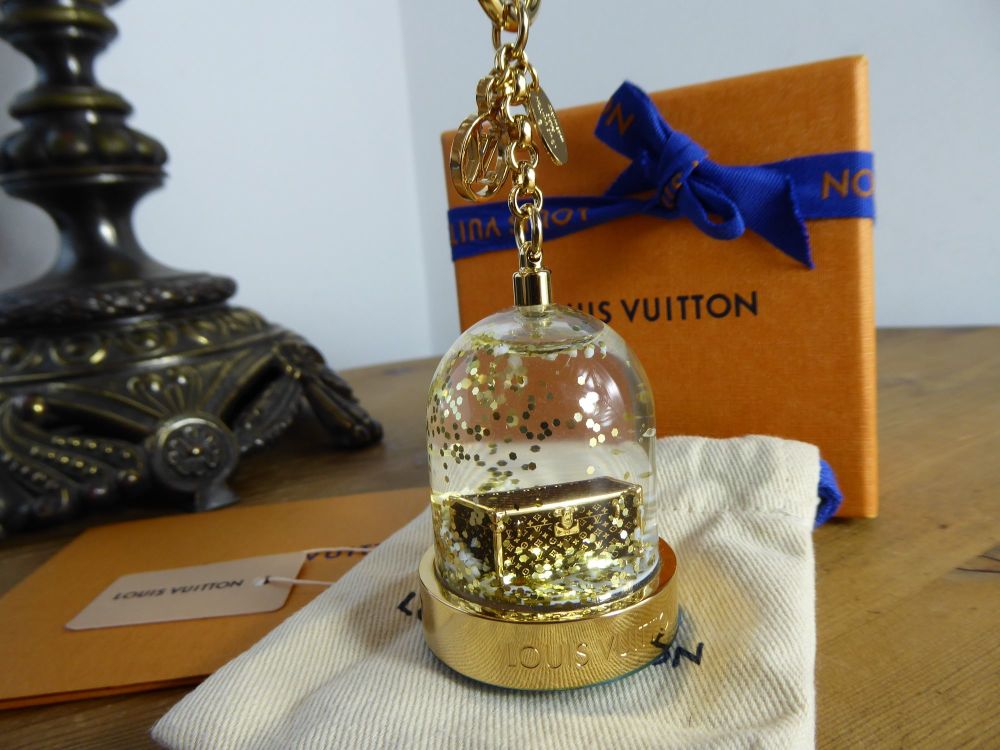 Louis Vuitton Limited Edition Xmas Snow Globe Trunk Bag Charm Key Holder - SOLD
