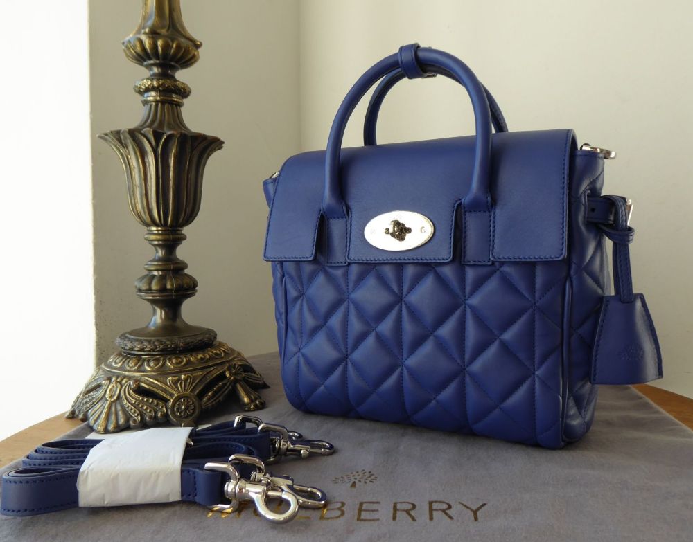 Mulberry Cara Delevingne Mini Backpack in Indigo Blue Quilted Lamb Nappa Leather - SOLD