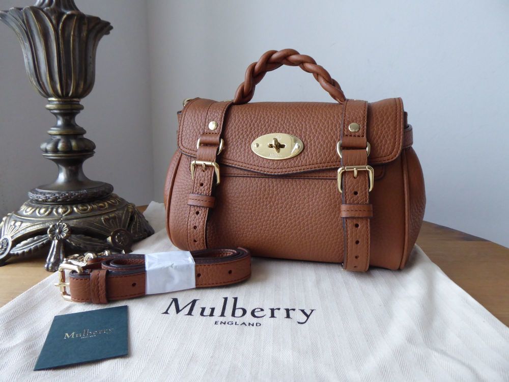 Mulberry Sustainable Icon Mini Alexa in Chestnut Heavy Grain Leather - SOLD