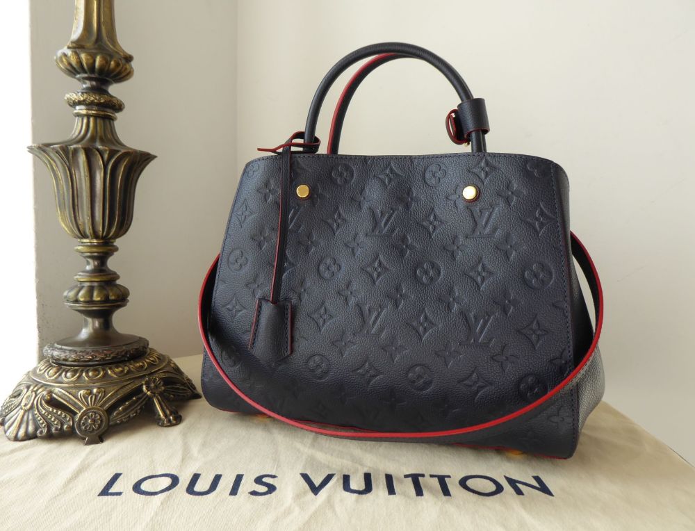 Louis Vuitton Montaigne MM in Marine Rouge Monogram Empreinte - SOLD