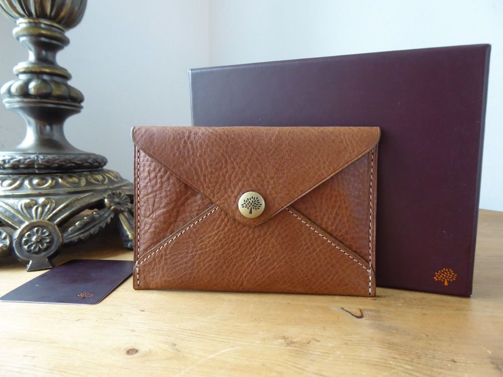 Mulberry Receipt Envelope Wallet in Oak Darwin Leather