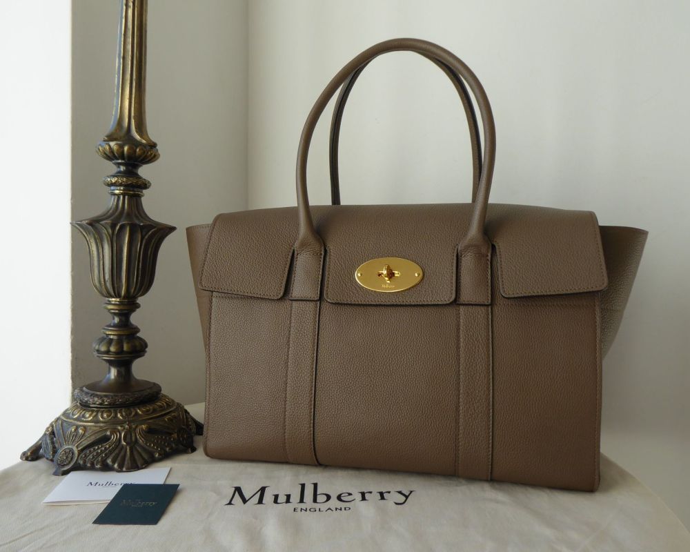 Mulberry Coca Bayswater in Clay Small Classic Grain Leather