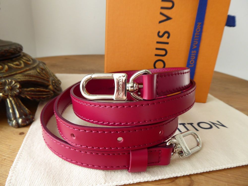 Louis Vuitton Adjustable Shoulder Strap 16mm in Fuchsia with Shiny Silver  Hardware - SOLD