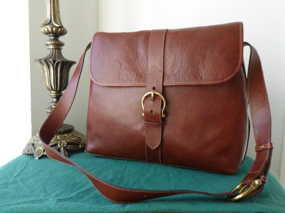 Mulberry Large Vintage Reporter Satchel in Chestnut Wexford Leather 