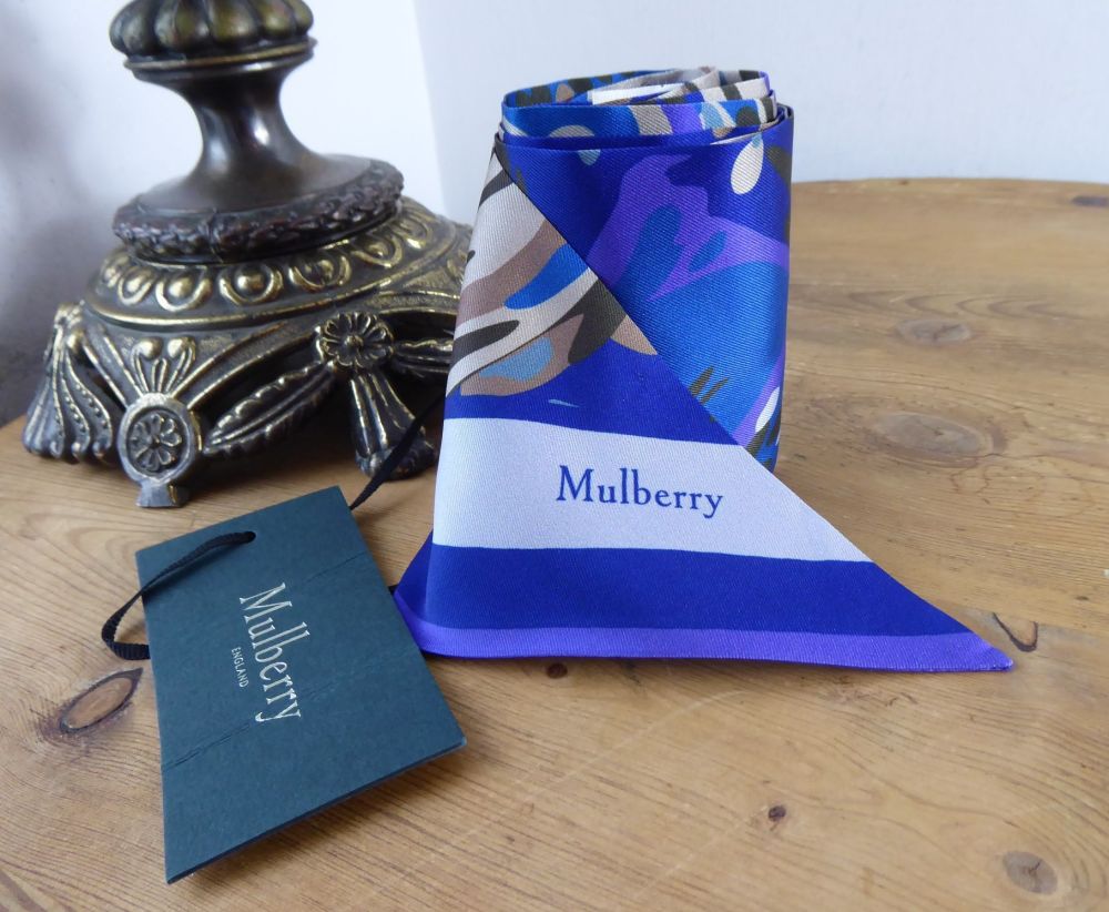 Mulberry Water Wave Bag Scarf Twilly in Egyptian Blue - SOLD